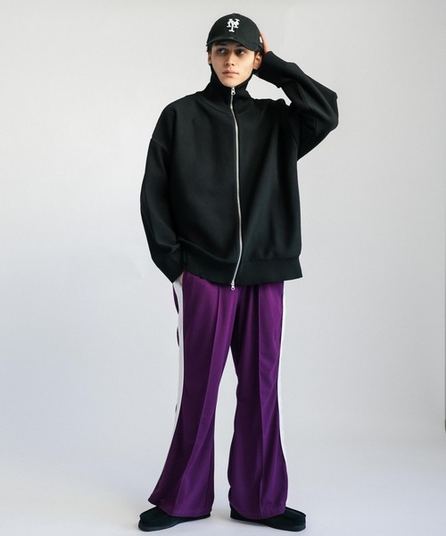 Ressaca（レサーカ）の「梨地 サイドラインワイドフレアトラックパンツ（その他パンツ・メンズ・ブラウン/ターコイズブルー/パープル/ブラック・LL/M/L）」の12枚目の写真