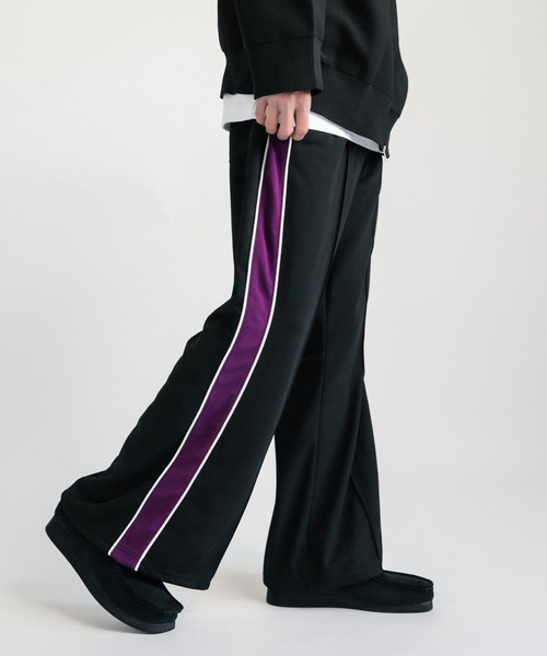 Ressaca（レサーカ）の「梨地 サイドラインワイドフレアトラックパンツ（その他パンツ・メンズ・ブラウン/ターコイズブルー/パープル/ブラック・LL/M/L）」の17枚目の写真