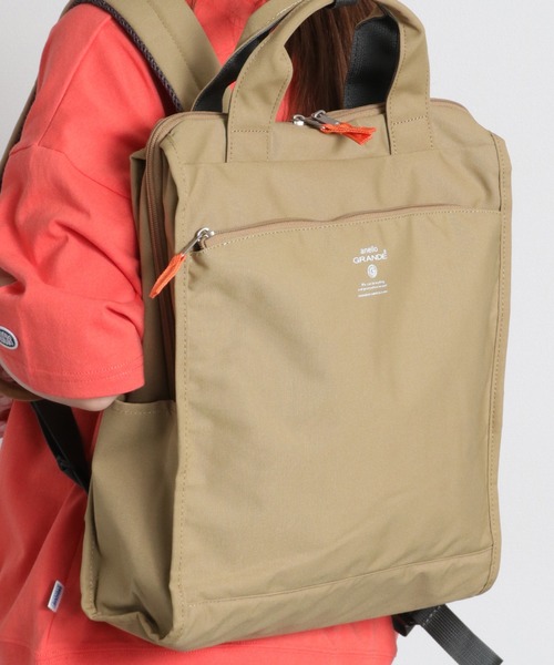 anello（アネロ）の「【anello】アネロ　キャビントート型リュック 2WAY（バックパック/リュック・レディース・グレイッシュベージュ/ダークブラック/ネイビー/ベージュ・FREE）」の22枚目の写真