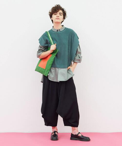 FRAPBOIS PARK（フラボアパーク）の「カラーロゴトート（トートバッグ・レディース・グリーン/ブルー/ブラック/ピンク/キナリ/オフホワイト・FREE）」の15枚目の写真