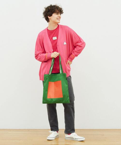 FRAPBOIS PARK（フラボアパーク）の「カラーロゴトート（トートバッグ・レディース・グリーン/ブルー/ブラック/ピンク/キナリ/オフホワイト・FREE）」の19枚目の写真