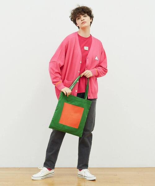 FRAPBOIS PARK（フラボアパーク）の「カラーロゴトート（トートバッグ・レディース・グリーン/ブルー/ブラック/ピンク/キナリ/オフホワイト・FREE）」の20枚目の写真