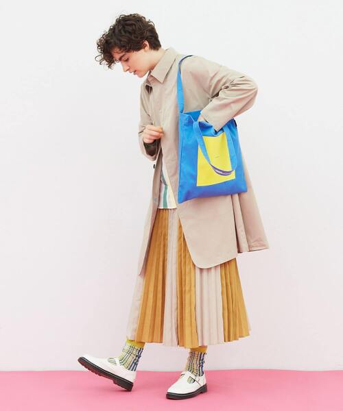 FRAPBOIS PARK（フラボアパーク）の「カラーロゴトート（トートバッグ・レディース・グリーン/ブルー/ブラック/ピンク/キナリ/オフホワイト・FREE）」の22枚目の写真