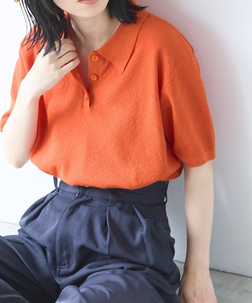 Chaco closet（チャコ クローゼット）の「リネンライク鹿の子編み半袖