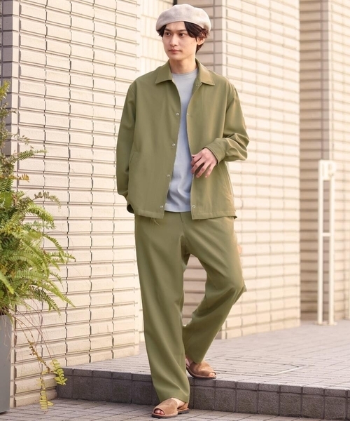 a.v.v（アーヴェヴェ）の「リライト セミルーズパンツ(セットアップ可）（その他パンツ・メンズ・カーキ/ブルー・48/46/50）」の3枚目の写真