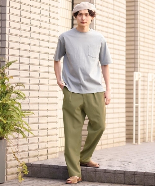 a.v.v（アーヴェヴェ）の「リライト セミルーズパンツ(セットアップ可）（その他パンツ・メンズ・カーキ/ブルー・48/46/50）」の6枚目の写真