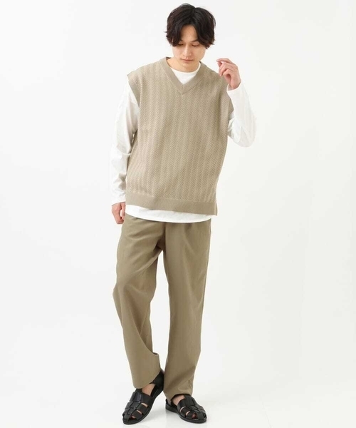 a.v.v（アーヴェヴェ）の「リライト セミルーズパンツ(セットアップ可）（その他パンツ・メンズ・カーキ/ブルー・48/46/50）」の11枚目の写真