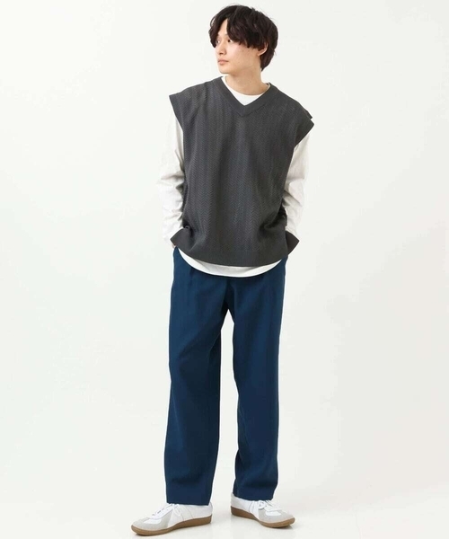 a.v.v（アーヴェヴェ）の「リライト セミルーズパンツ(セットアップ可）（その他パンツ・メンズ・カーキ/ブルー・48/46/50）」の12枚目の写真