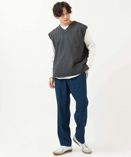 a.v.v（アーヴェヴェ）の「リライト セミルーズパンツ(セットアップ可）（その他パンツ・メンズ・カーキ/ブルー・48/46/50）」の14枚目の写真