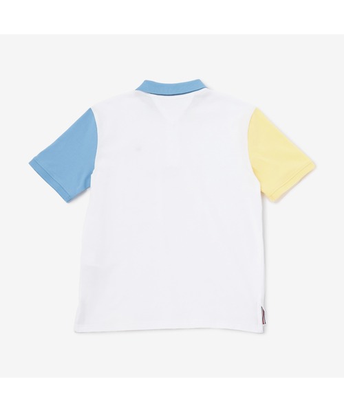 TOMMY HILFIGER（トミーヒルフィガー）の「BOYS オーバーサイズカラーブロックポロシャツ（ポロシャツ・キッズ・ホワイト・80ｃｍ/90cm/110cm/120cm/100cm）」の2枚目の写真