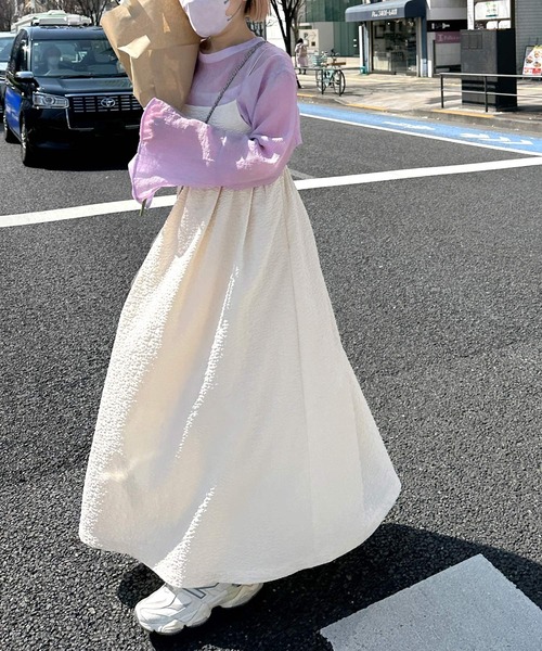 Alley by w closet(アリーバイダブルクローゼット)の「【前後2WAY/Alley】レースアップシアーシャツ(シャツ/ブラウス・レディース・ピンク/ラベンダー/オフホワイト・FREE)」の11枚目の写真