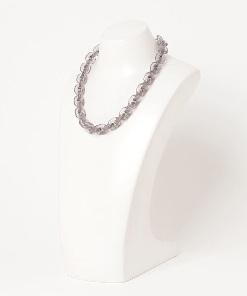 Figments（フィグメンツ）の「クリアチェーンネックレス（ネックレス・レディース・ホワイト/ブラック・FREE）」の3枚目の写真