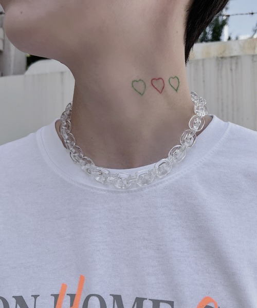 Figments（フィグメンツ）の「クリアチェーンネックレス（ネックレス・レディース・ホワイト/ブラック・FREE）」の2枚目の写真