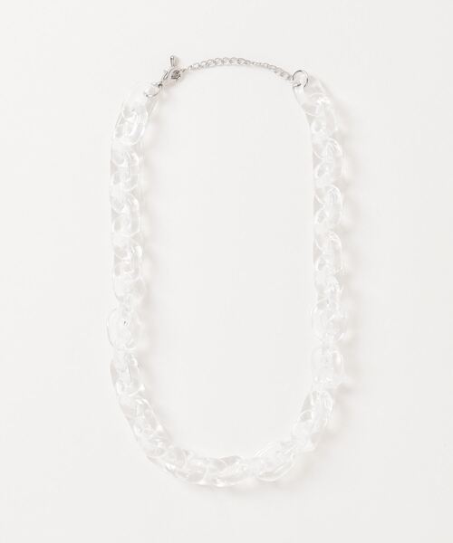 Figments（フィグメンツ）の「クリアチェーンネックレス（ネックレス・レディース・ホワイト/ブラック・FREE）」の7枚目の写真