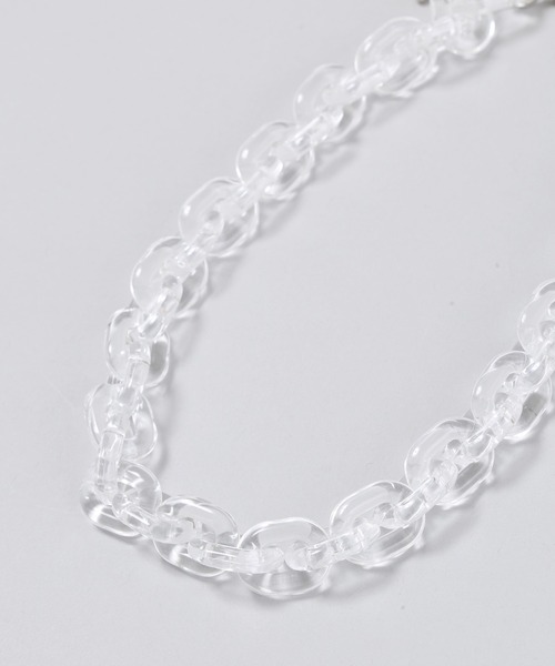 Figments（フィグメンツ）の「クリアチェーンネックレス（ネックレス・レディース・ホワイト/ブラック・FREE）」の4枚目の写真