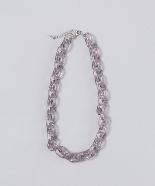 Figments（フィグメンツ）の「クリアチェーンネックレス（ネックレス・レディース・ホワイト/ブラック・FREE）」の9枚目の写真