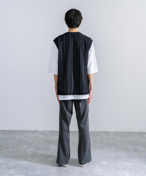 Audience(オーディエンス)の「オーバーサイズ 日本製 ラッセルレース ノースリーブベスト AUD6422(ベスト・メンズ・ブラック/オリーブ/ネイビー・M/L/XL)」の13枚目の写真