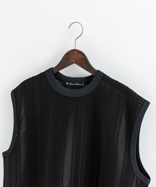 Audience(オーディエンス)の「オーバーサイズ 日本製 ラッセルレース ノースリーブベスト AUD6422(ベスト・メンズ・ブラック/オリーブ/ネイビー・M/L/XL)」の21枚目の写真