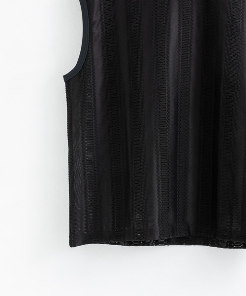 Audience(オーディエンス)の「オーバーサイズ 日本製 ラッセルレース ノースリーブベスト AUD6422(ベスト・メンズ・ブラック/オリーブ/ネイビー・M/L/XL)」の12枚目の写真