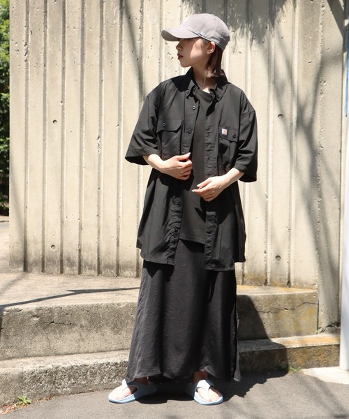 Carhartt(カーハート)の「Carhartt/カーハート Solid Short Sleeve Shirt シャツ 半袖(シャツ/ブラウス・メンズ・オリーブ/ベージュ/ブラック/グレー・L/XL/M)」の6枚目の写真