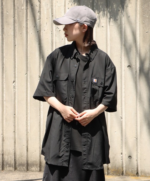 Carhartt(カーハート)の「Carhartt/カーハート Solid Short Sleeve Shirt シャツ 半袖(シャツ/ブラウス・メンズ・オリーブ/ベージュ/ブラック/グレー・L/XL/M)」の17枚目の写真