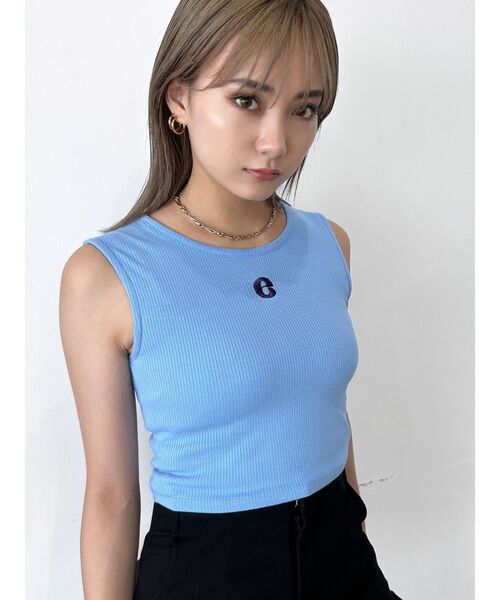 EMODA（エモダ）の「マークボックスタンクトップ（タンクトップ・レディース・イエロー/ブルー/ホワイト/ブラック・FREE）」の3枚目の写真