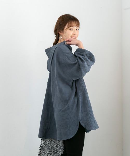 グレー　ひつじモコプルオーバー　フード付き trim_fce_item6700d170b8daf.jpg