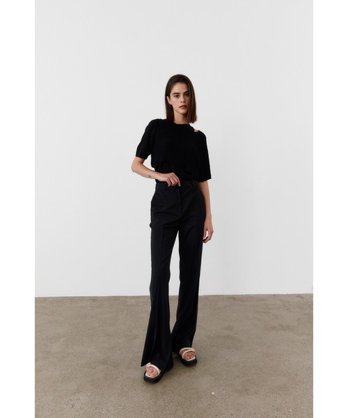 MOHAN(モハン)の「【MOHAN 】TWR ステッチ フレアド トラウザー / TWR STITCH FLARED TROUSERS(スラックス・レディース・ブラック/ライトベージュ・SMALL/MEDIUM)」の14枚目の写真