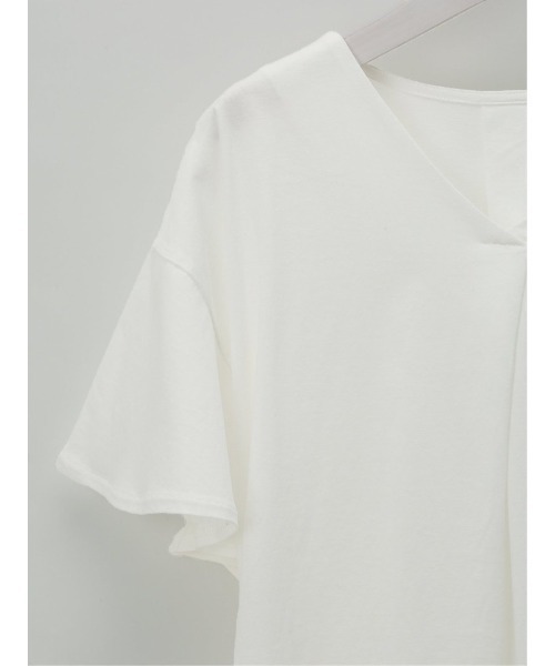 MARLENE JOBERT(マルレーヌ ジョベル)の「マルレーヌジョベル/MARLENE JOBERT 接触冷感 Vネック 袖フレアTシャツ(Tシャツ/カットソー・レディース・ネイビー/サックスブルー/オレンジ/ホワイト/イエロー・LARGE/MEDIUM)」の18枚目の写真