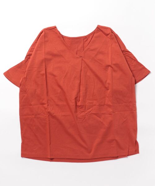 MARLENE JOBERT(マルレーヌ ジョベル)の「マルレーヌジョベル/MARLENE JOBERT 接触冷感 Vネック 袖フレアTシャツ(Tシャツ/カットソー・レディース・ネイビー/サックスブルー/オレンジ/ホワイト/イエロー・LARGE/MEDIUM)」の16枚目の写真