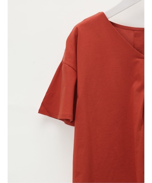 MARLENE JOBERT(マルレーヌ ジョベル)の「マルレーヌジョベル/MARLENE JOBERT 接触冷感 Vネック 袖フレアTシャツ(Tシャツ/カットソー・レディース・ネイビー/サックスブルー/オレンジ/ホワイト/イエロー・LARGE/MEDIUM)」の13枚目の写真