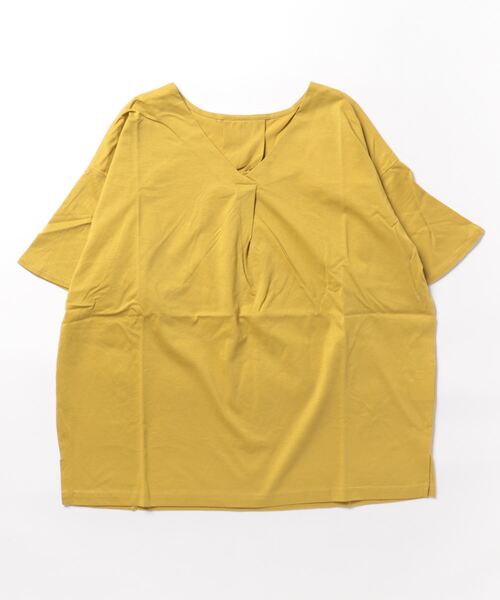 MARLENE JOBERT(マルレーヌ ジョベル)の「マルレーヌジョベル/MARLENE JOBERT 接触冷感 Vネック 袖フレアTシャツ(Tシャツ/カットソー・レディース・ネイビー/サックスブルー/オレンジ/ホワイト/イエロー・LARGE/MEDIUM)」の11枚目の写真