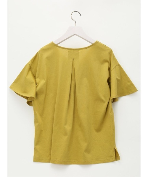 MARLENE JOBERT(マルレーヌ ジョベル)の「マルレーヌジョベル/MARLENE JOBERT 接触冷感 Vネック 袖フレアTシャツ(Tシャツ/カットソー・レディース・ネイビー/サックスブルー/オレンジ/ホワイト/イエロー・LARGE/MEDIUM)」の10枚目の写真