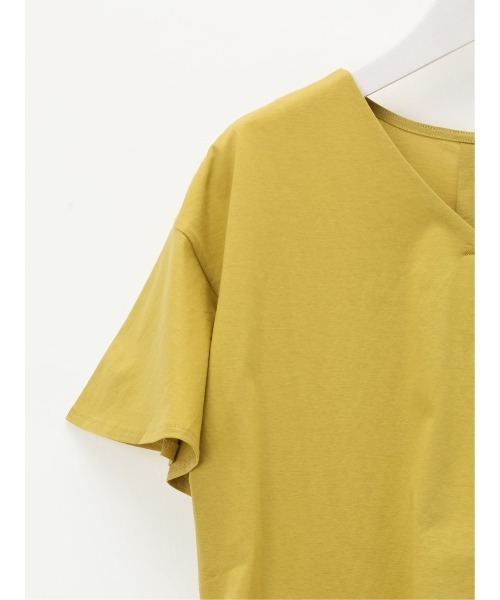 MARLENE JOBERT(マルレーヌ ジョベル)の「マルレーヌジョベル/MARLENE JOBERT 接触冷感 Vネック 袖フレアTシャツ(Tシャツ/カットソー・レディース・ネイビー/サックスブルー/オレンジ/ホワイト/イエロー・LARGE/MEDIUM)」の8枚目の写真