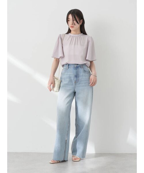 earth music&ecology(アースミュージックアンドエコロジー)の「2WAYフレアスリーブブラウス(シャツ/ブラウス・レディース・オフホワイト/サックスブルー/ピンク/ドット・FREE)」の16枚目の写真