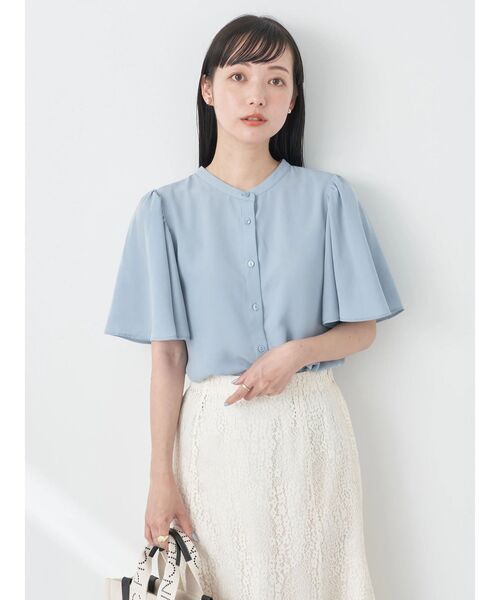 earth music&ecology(アースミュージックアンドエコロジー)の「2WAYフレアスリーブブラウス(シャツ/ブラウス・レディース・オフホワイト/サックスブルー/ピンク/ドット・FREE)」の19枚目の写真