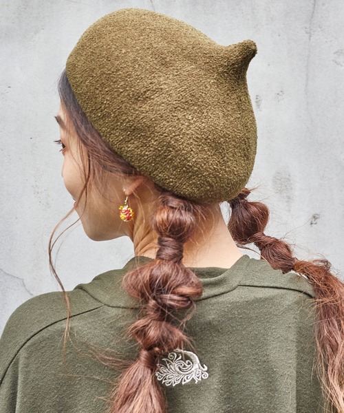 チャイハネ（チャイハネ）の「【チャイハネ】チョミベレー（ハンチング/ベレー帽・レディース・レッド/ブラック/ベージュ/マスタード/ブルー/モカ/カーキ/ターコイズブルー/グレー・FREE）」の5枚目の写真