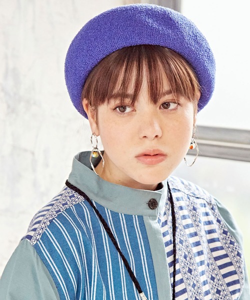 チャイハネ（チャイハネ）の「【チャイハネ】チョミベレー（ハンチング/ベレー帽・レディース・レッド/ブラック/ベージュ/マスタード/ブルー/モカ/カーキ/ターコイズブルー/グレー・FREE）」の7枚目の写真