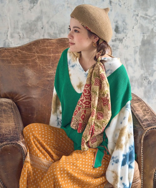 チャイハネ（チャイハネ）の「【チャイハネ】チョミベレー（ハンチング/ベレー帽・レディース・レッド/ブラック/ベージュ/マスタード/ブルー/モカ/カーキ/ターコイズブルー/グレー・FREE）」の20枚目の写真