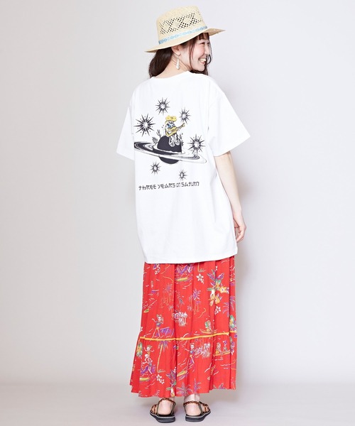 チャイハネ(チャイハネ)の「【チャイハネ】洋輔×Amina 土星Tシャツ(Tシャツ/カットソー・メンズ・イエロー/ホワイト/チャコール・M/L)」の7枚目の写真