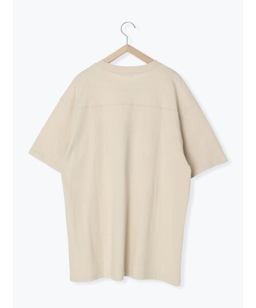 Samansa Mos2(サマンサ モスモス)の「ロゴアップリケTシャツ(Tシャツ/カットソー・レディース・オフホワイト/キナリ/チャコールグレー・F)」の13枚目の写真