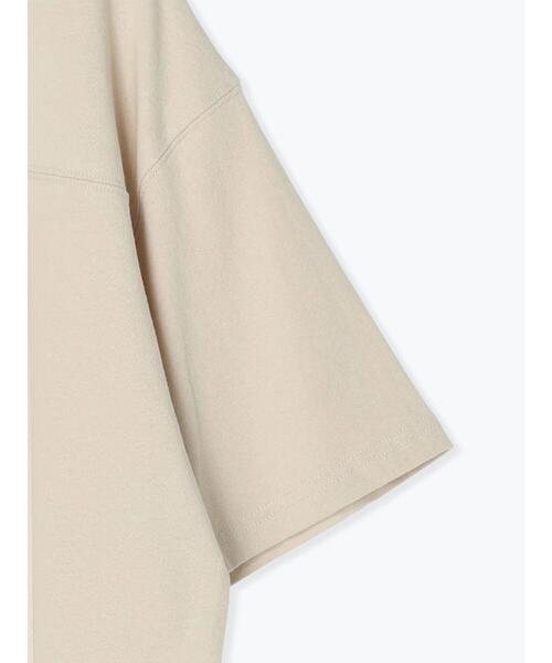 Samansa Mos2(サマンサ モスモス)の「ロゴアップリケTシャツ(Tシャツ/カットソー・レディース・オフホワイト/キナリ/チャコールグレー・F)」の21枚目の写真