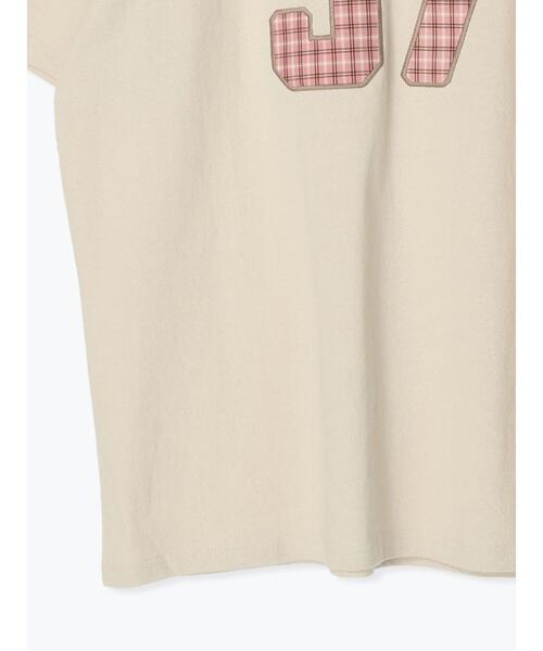 Samansa Mos2(サマンサ モスモス)の「ロゴアップリケTシャツ(Tシャツ/カットソー・レディース・オフホワイト/キナリ/チャコールグレー・F)」の17枚目の写真