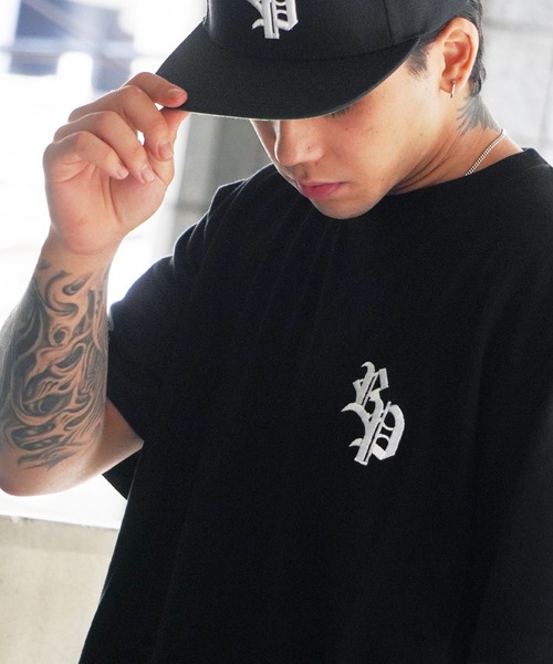 RIPPER（リッパー）の「【RIPPER】RP刺繍 Tシャツ / RP Embroidered T-shirt（Tシャツ/カットソー・メンズ・ブラック/グリーン/ブラウン/ホワイト/サックスブルー・M/L/XL）」の13枚目の写真