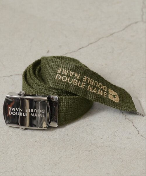 DOUBLE NAME(ダブルネーム)の「バックルロゴガチャベルト/ユニセックス可(ベルト・レディース・サックスブルー/ブラック/キナリ/ワイン/カーキ・FREE)」の1枚目の写真