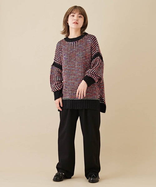 CUBE SUGAR（キューブシュガー）の「無地カットツイルイージーテーパードパンツ（その他パンツ・レディース・キャメル/ブラック/グリーン/ワイン・M）」の6枚目の写真