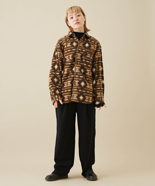 CUBE SUGAR（キューブシュガー）の「無地カットツイルイージーテーパードパンツ（その他パンツ・レディース・キャメル/ブラック/グリーン/ワイン・M）」の10枚目の写真