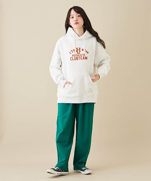 CUBE SUGAR（キューブシュガー）の「無地カットツイルイージーテーパードパンツ（その他パンツ・レディース・キャメル/ブラック/グリーン/ワイン・M）」の21枚目の写真