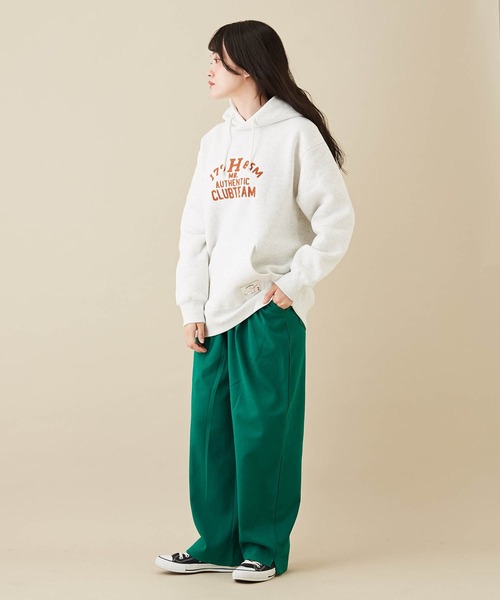 CUBE SUGAR（キューブシュガー）の「無地カットツイルイージーテーパードパンツ（その他パンツ・レディース・キャメル/ブラック/グリーン/ワイン・M）」の22枚目の写真