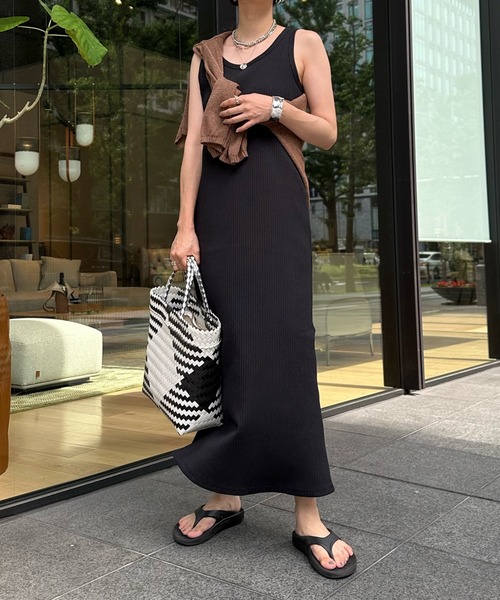 DouDou（ドゥドゥ）の「ランダムリブ2WAYタンクワンピース（ワンピース  